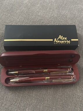 Alex Navarre Wood Grain USMC Pen Set